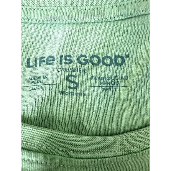 Life Is Good Wildwood Crusher Tee S Green Dog Paddleboard Nature Graphic Shirt - Picture 5 of 11